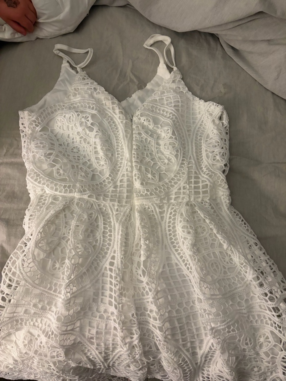 Rebellion White Lace Mini Dress